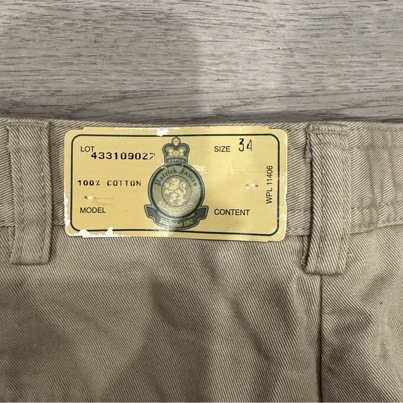 Patrick James Cotton Men’s Kakhi Shorts NWT Size 34 - Picture 4 of 7